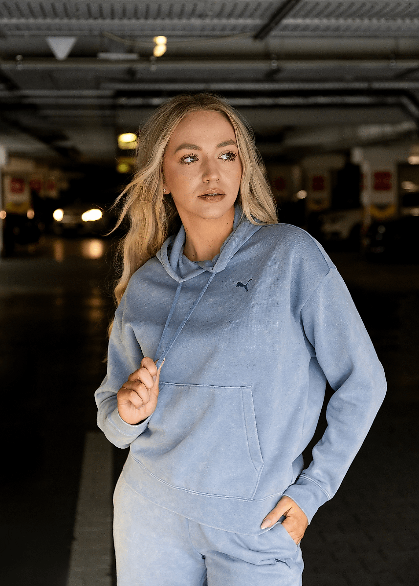 PUMA Női pulóver ESS Elevated Relaxed Wash Hoodie 688103 34