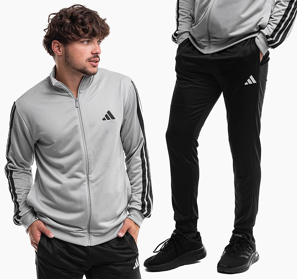 adidas Férfi tréningruha Sportswear Basic 3-Stripes French Terry Tracksuit JI8876