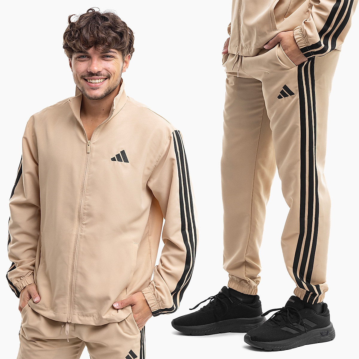 adidas Férfi tréningruha Sportswear Basic 3-Stripes Woven TT Track Suits JX3149