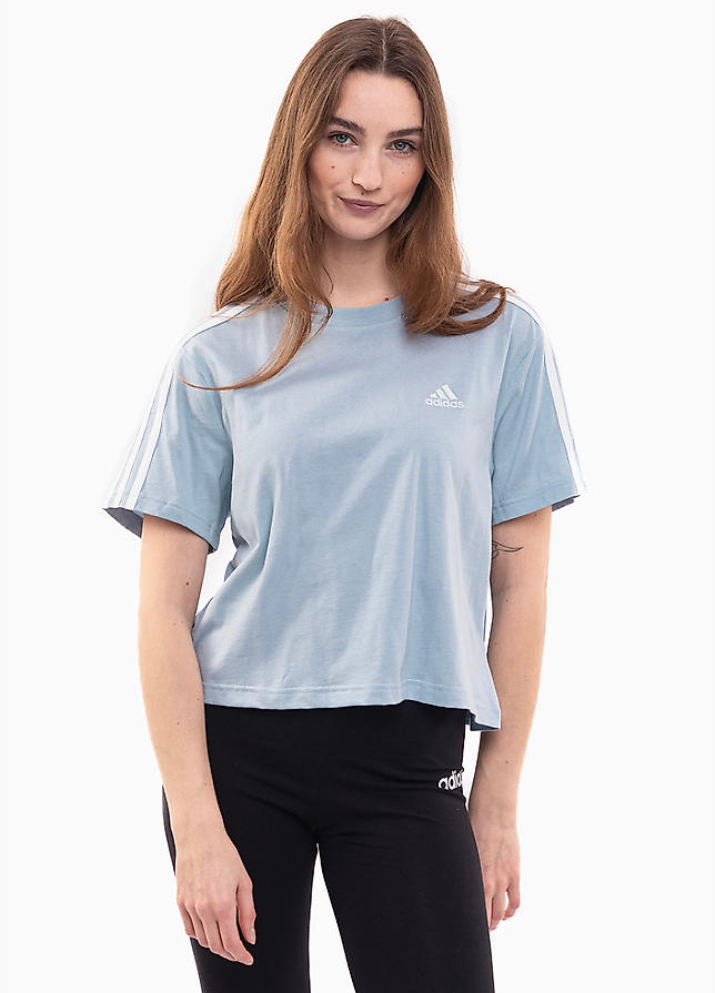 adidas Koszulka damska Essentials 3-Stripes Single Jersey Crop Top IS1568 adidas Koszulka damska Essentials 3-Stripes Single Jersey Crop Top IS1568