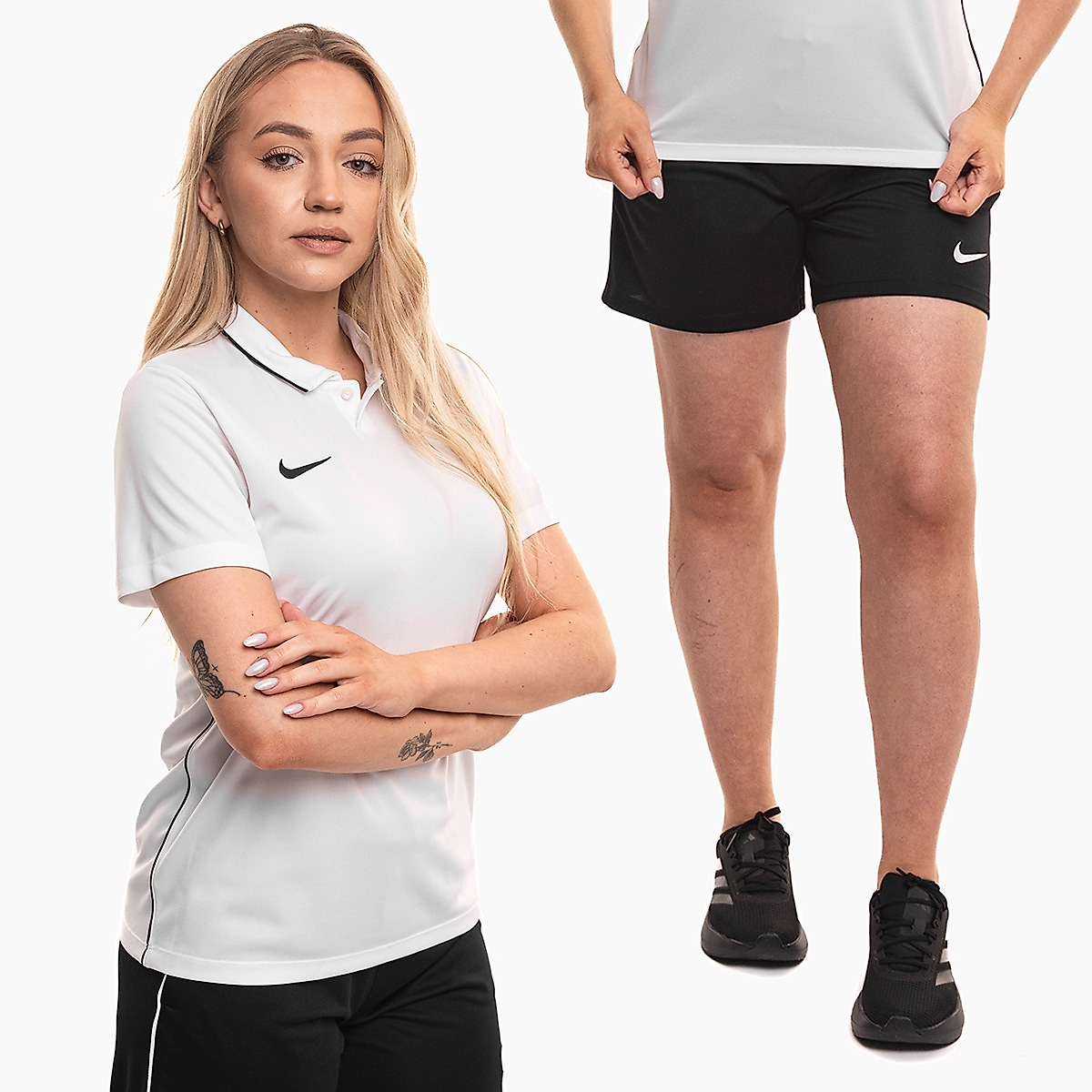 Nike női sportszett mez rövidnadrág Dri Fit Park 26 Polo HM7150 100/HM7162 010