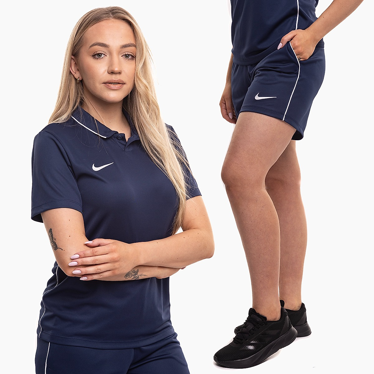 Nike női sportszett mez rövidnadrág Dri Fit Park 26 Polo HM7150 410/HM7162 410
