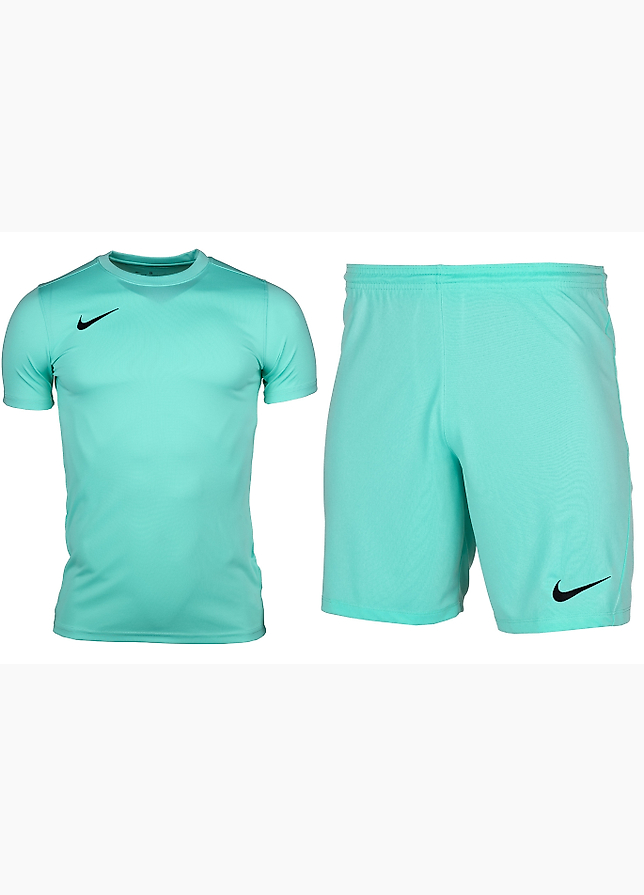 Nike męski strój sportowy koszulka spodenki Dry Park VII JSY SS BV6708 354/BV6855 354 Nike męski strój sportowy koszulka spodenki Dry Park VII JSY SS BV6708 354/BV6855 354