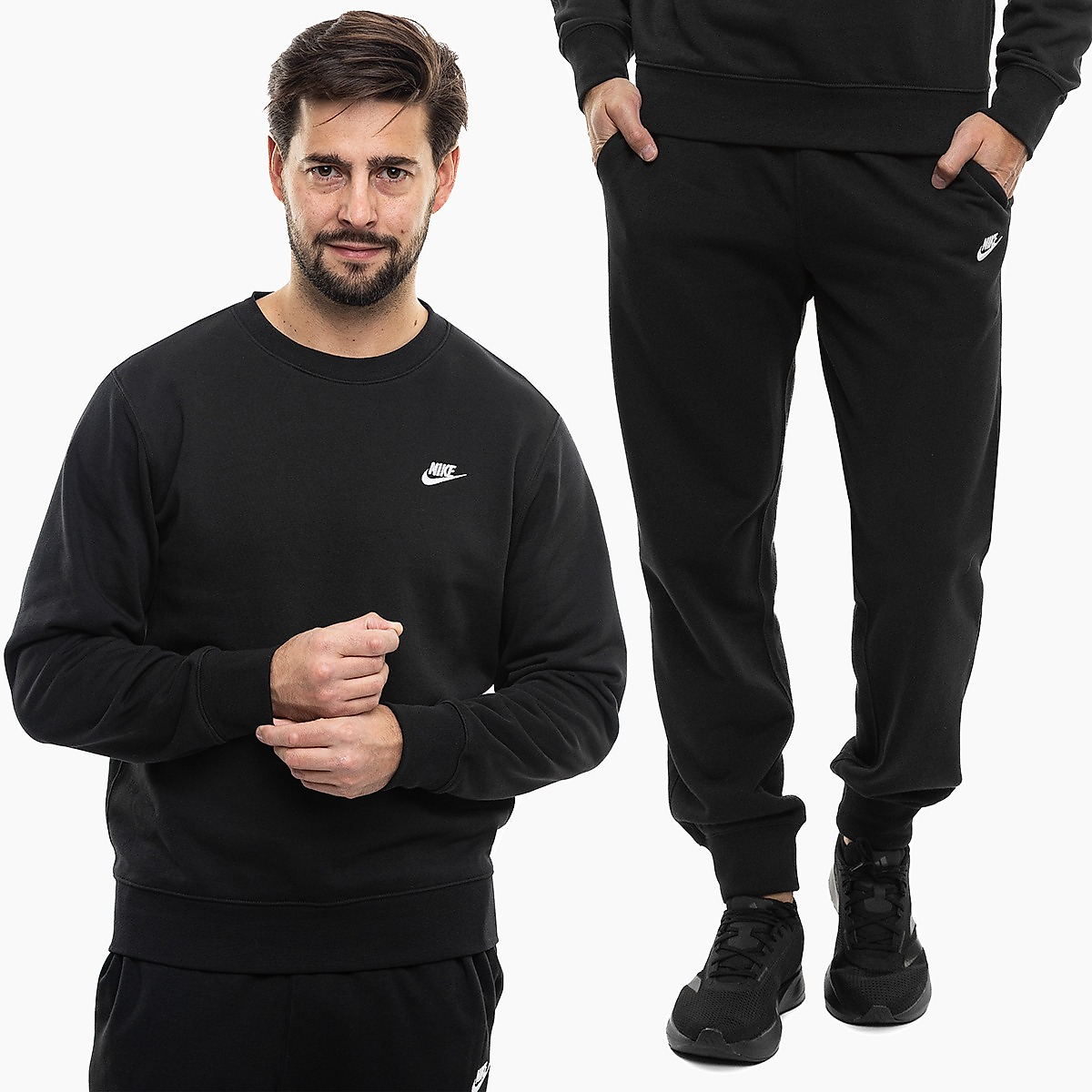 Nike Férfi tréningruha Club FT FN3888 010/FN3801 010