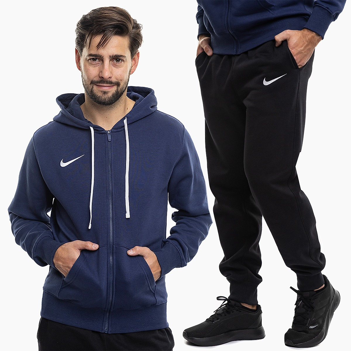 Nike Férfi tréningruha Park 26 Fleece Full-Zip Hoodie IB1228 410/IB1248 010