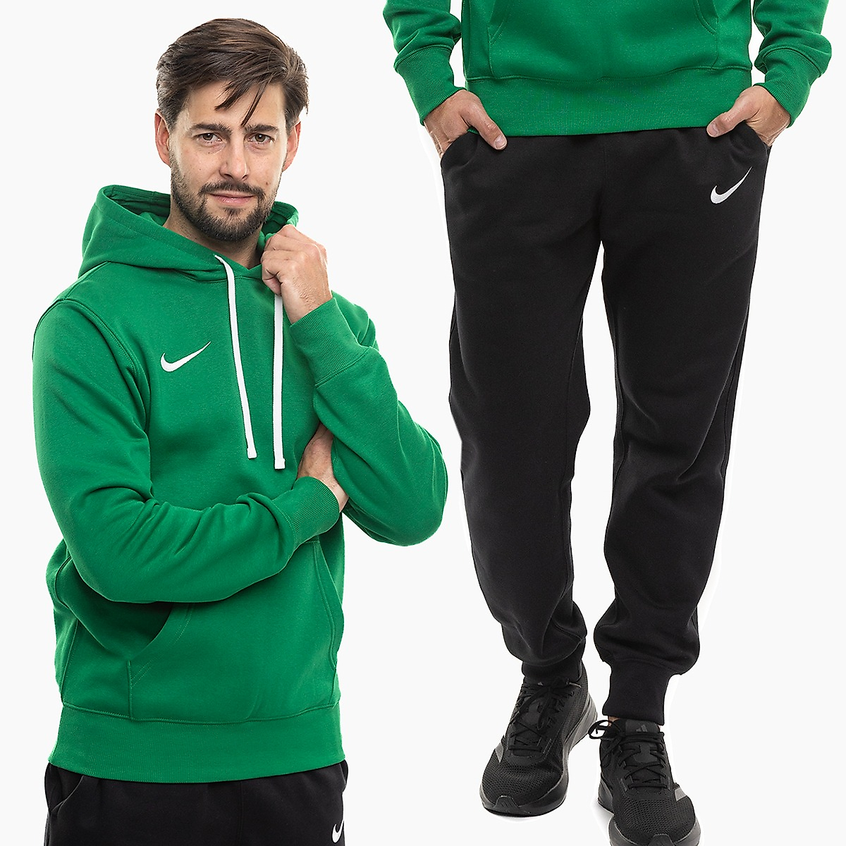Nike Férfi tréningruha Park 26 Fleece Pull Over Hoodie IB1222 302/IB1248 010