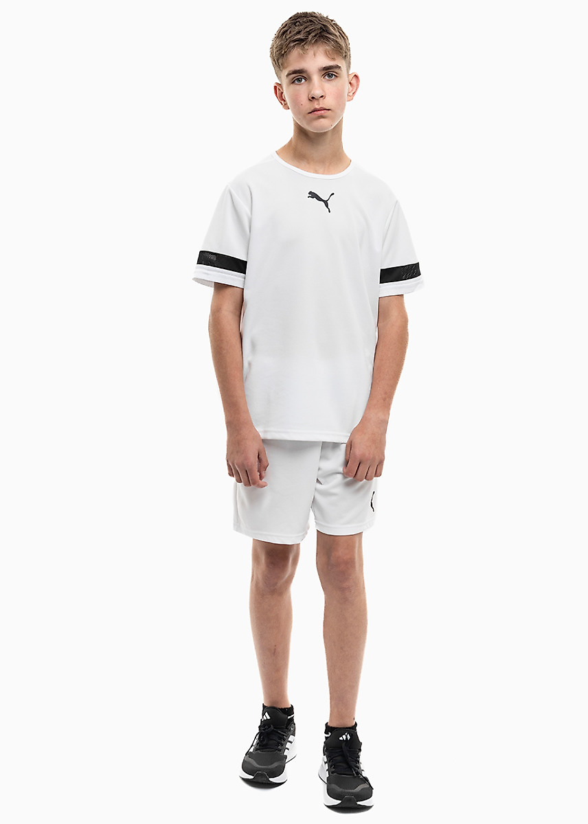 PUMA dziecięcy strój sportowy koszulka spodenki teamRISE Jersey Jr 704938 04/704943 03