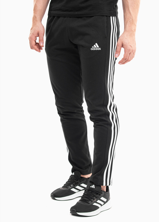 adidas Spodnie męskie Essentials Single Jersey Tapered Open Hem 3-Stripes IC0044 adidas Spodnie męskie Essentials Single Jersey Tapered Open Hem 3-Stripes IC0044